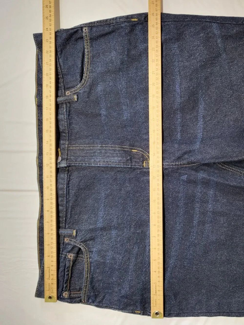 Old Navy Jeans Built in Tough Men 48X25 {Tag48X30) Original Tapered Hems Altered